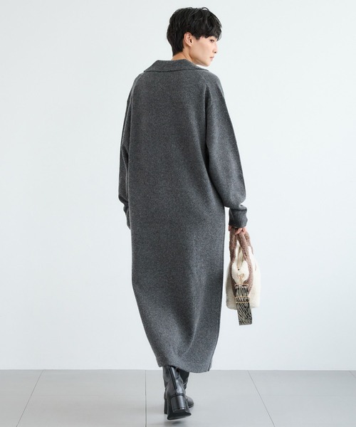 BARNYARDSTORM（バンヤードストーム）の「BARNYARDSTORM / エアヤーン襟付きニットワンピース（ワンピース・レディース・グレー/グレー系その他・FREE）」の5枚目の写真