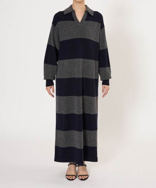 BARNYARDSTORM（バンヤードストーム）の「BARNYARDSTORM / エアヤーン襟付きニットワンピース（ワンピース・レディース・グレー/グレー系その他・FREE）」の17枚目の写真