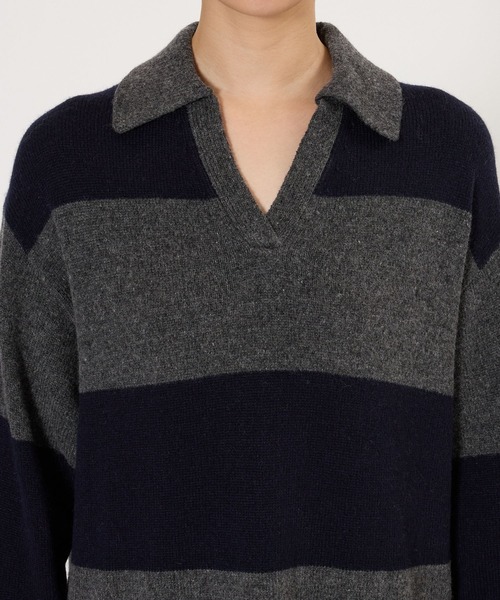 BARNYARDSTORM（バンヤードストーム）の「BARNYARDSTORM / エアヤーン襟付きニットワンピース（ワンピース・レディース・グレー/グレー系その他・FREE）」の20枚目の写真