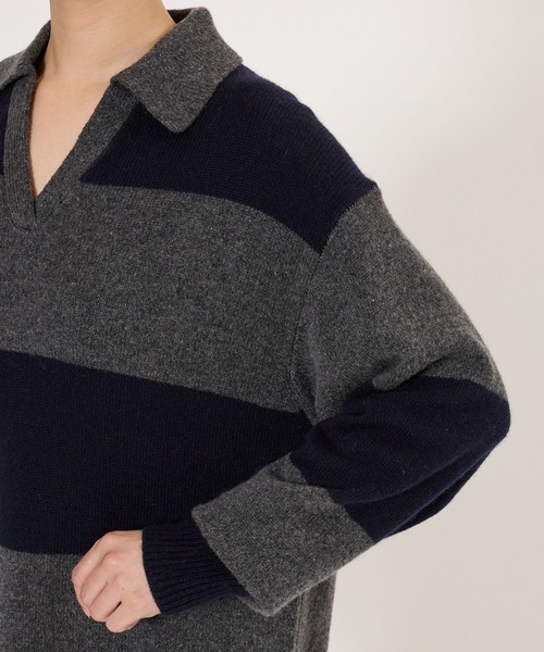 BARNYARDSTORM（バンヤードストーム）の「BARNYARDSTORM / エアヤーン襟付きニットワンピース（ワンピース・レディース・グレー/グレー系その他・FREE）」の22枚目の写真