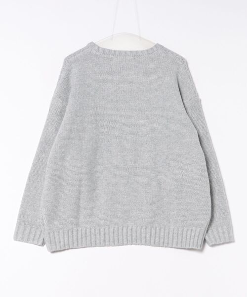 GORGE(ゴージ)の「《立体フラワー柄×ミドルゲージ》レディース ニットプルオーバー ゆるシルエット 秋冬(ニット/セーター・レディース・ボルドー/グレー/アイボリー・F)」の16枚目の写真