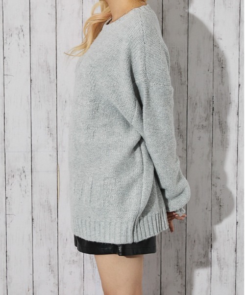 セール】《立体フラワー柄×ミドルゲージ》レディース ニットプル