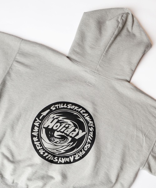 HOLIDAY（ホリデイ）の「POLYCON SWEAT HOODIE (EN ROUTE) ポリコンスウェットフーディ (アンルート)（パーカー・レディース・ダークネイビー/ヘザーグレー・ONE SIZE）」の4枚目の写真