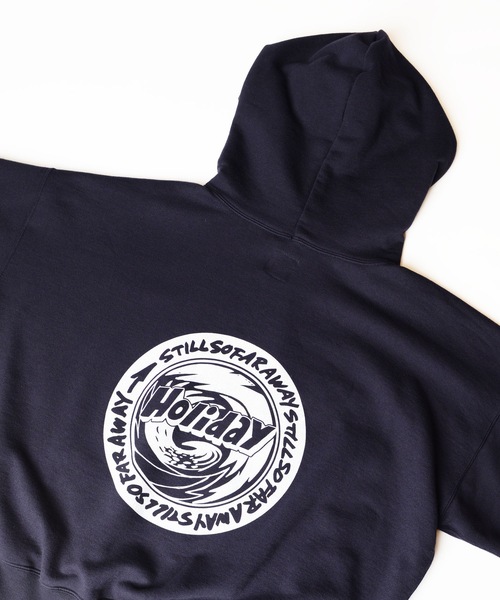 HOLIDAY（ホリデイ）の「POLYCON SWEAT HOODIE (EN ROUTE) ポリコンスウェットフーディ (アンルート)（パーカー・レディース・ダークネイビー/ヘザーグレー・ONE SIZE）」の5枚目の写真