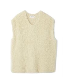 Mila Owen | Vネックシャギーニットベスト(ベスト)