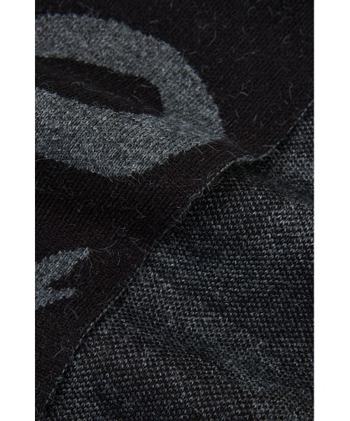 SLY（スライ）の「RIBBON JQ MUFFLER リボン ジャガード マフラー 秋服 冬服（マフラー・レディース・ブラック/レッド・FREE）」の6枚目の写真