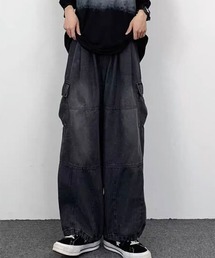 SallyLunn（サリーラン）の「ルーズデニムカーゴパンツ（デニムパンツ）」