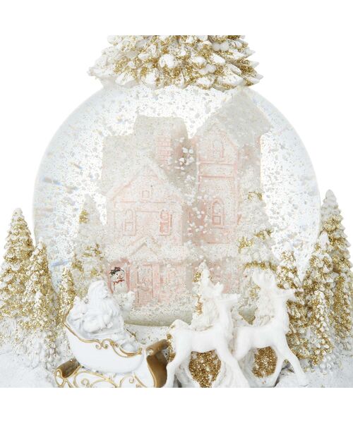 スノードーム　ツリータウン スノードーム ツリータウン XL ピンク（インテリア雑貨）｜Francfranc