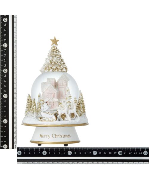 スノードーム　ツリータウン スノードーム ツリータウン XL ピンク（インテリア雑貨）｜Francfranc