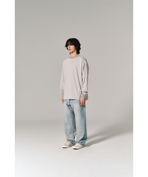 HISHANDER(ヒズハンダー)の「ROUND PATCH THIN L/S T-SHIRTS GREY(Tシャツ/カットソー・メンズ・その他・1/2/3)」の6枚目の写真
