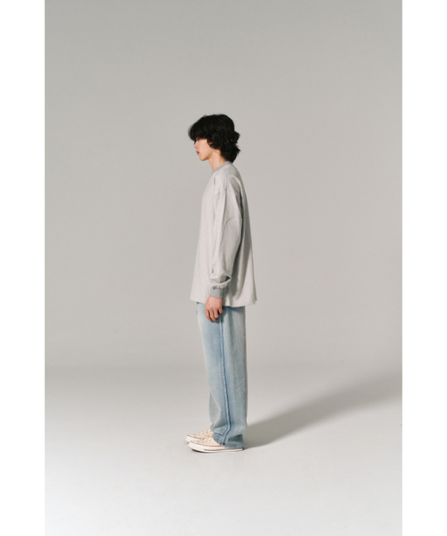 HISHANDER(ヒズハンダー)の「ROUND PATCH THIN L/S T-SHIRTS GREY(Tシャツ/カットソー・メンズ・その他・1/2/3)」の7枚目の写真