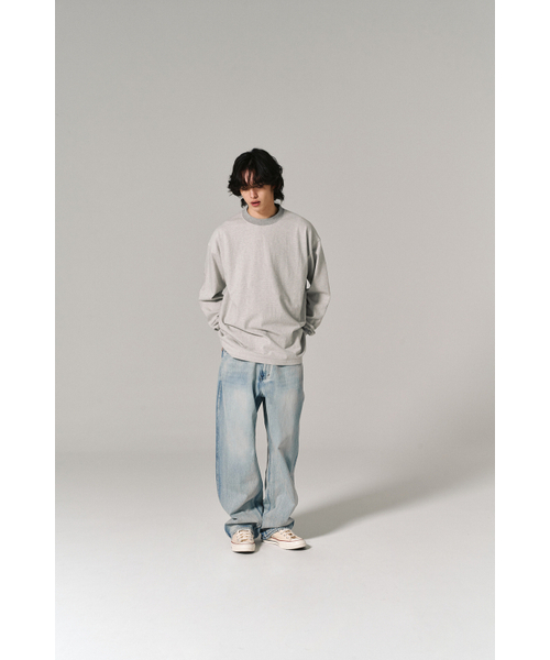 HISHANDER(ヒズハンダー)の「ROUND PATCH THIN L/S T-SHIRTS GREY(Tシャツ/カットソー・メンズ・その他・1/2/3)」の9枚目の写真