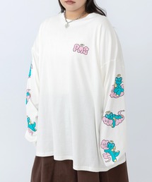 PUNYUS | ベアスリーブプリントロンＴ(Tシャツ/カットソー)