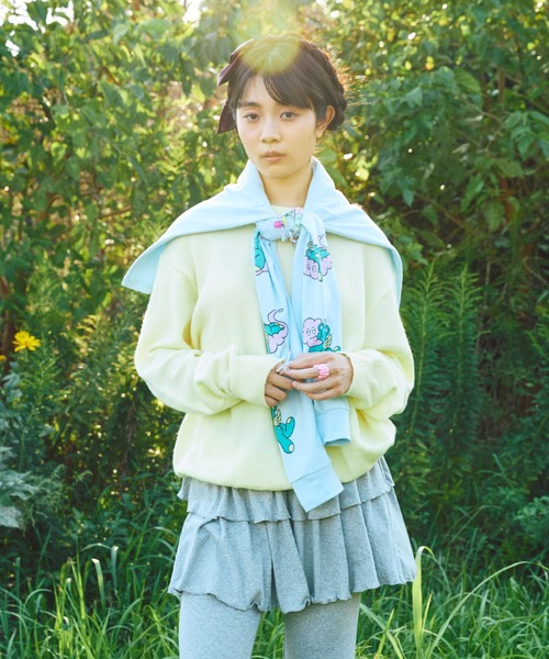 PUNYUS(プニュズ)の「ベアスリーブプリントロンT(Tシャツ/カットソー・レディース・ホワイト/イエロー/サックスブルー・1/5/4/3/2)」の18枚目の写真