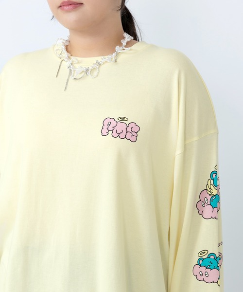 PUNYUS(プニュズ)の「ベアスリーブプリントロンT(Tシャツ/カットソー・レディース・ホワイト/イエロー/サックスブルー・1/5/4/3/2)」の15枚目の写真