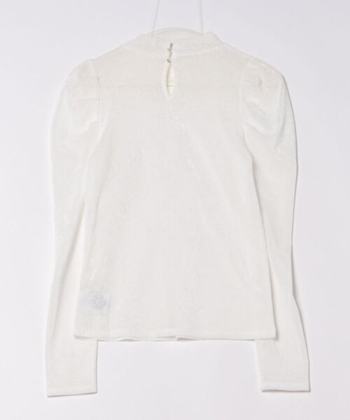 31 Sons de mode(トランテアン ソン ドゥ モード)の「2025秋冬新作 ベロア起毛シアートップス(Tシャツ/カットソー・レディース・ブラック/グレー/オフホワイト・フリ-)」の4枚目の写真