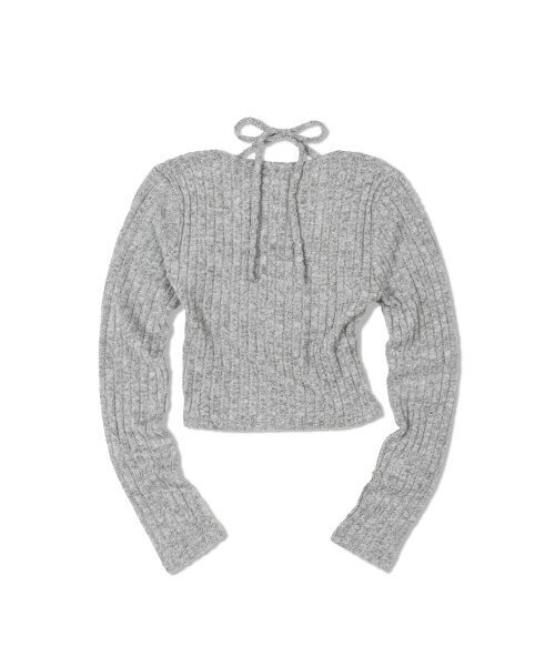 MOAA(モア)の「クロップホルターネックレイヤードカーディガン (GRAY)(ニット/セーター・レディース・その他・SMALL/MEDIUM)」の6枚目の写真