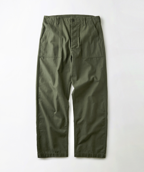 OUTSTANDING(アウトスタンディング)の「BACK SATIN FATIGUE PANTS(STRAIGHT FIT)_OLIVE GREEN(その他パンツ・メンズ・その他・SMALL/MEDIUM/LARGE)」の1枚目の写真