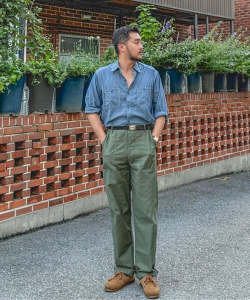 OUTSTANDING(アウトスタンディング)の「BACK SATIN FATIGUE PANTS(STRAIGHT FIT)_OLIVE GREEN(その他パンツ・メンズ・その他・SMALL/MEDIUM/LARGE)」の9枚目の写真