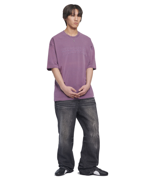 NOMANUAL(NOMANUAL)の「PATCH T-SHIRT - PURPLE(Tシャツ/カットソー・レディース・その他・MEDIUM/LARGE/X-LARGE)」の3枚目の写真