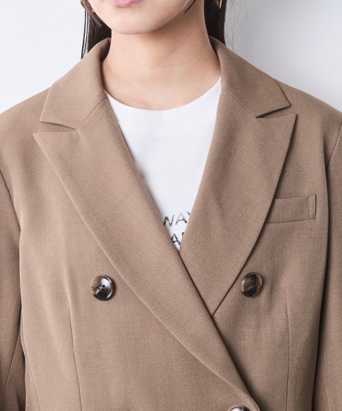 セットアップ対応】ダブルテーラードジャケット＜大きいサイズ有