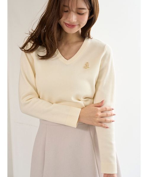 SNIDEL（スナイデル）の「ブローチ付きニットプルオーバー（ニット/セーター・レディース・グレー/イエロー/アイボリー/その他・F）」の17枚目の写真