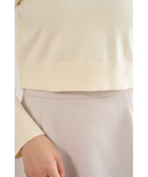 SNIDEL（スナイデル）の「ブローチ付きニットプルオーバー（ニット/セーター・レディース・グレー/イエロー/アイボリー/その他・F）」の9枚目の写真