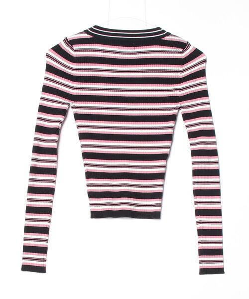 GUESS JEANS（ゲスジーンズ）の「GUESS JEANS Long Sleeves V-neck Rib Sweater ニットトップス（ニット/セーター・レディース・ブラック/ネイビー・SMALL/X-SMALL/MEDIUM/LARGE）」の19枚目の写真