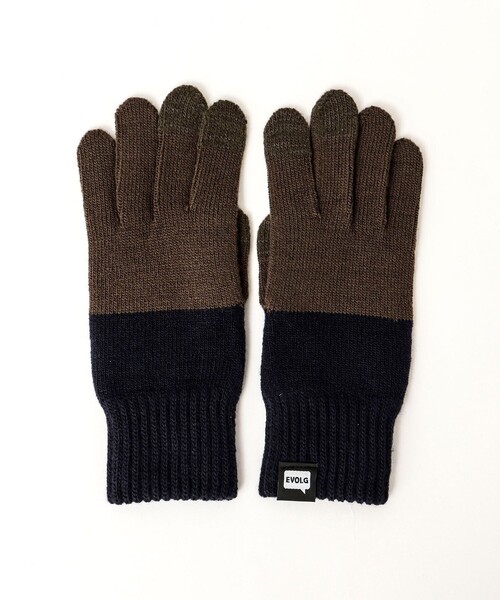 EVOLG(エヴォログ)の「【EVOLG/エヴォログ】2TON ニットグローブ LET2364(手袋・メンズ・オリーブ/ネイビー/ベージュ/ダークネイビー・FREE)」の12枚目の写真