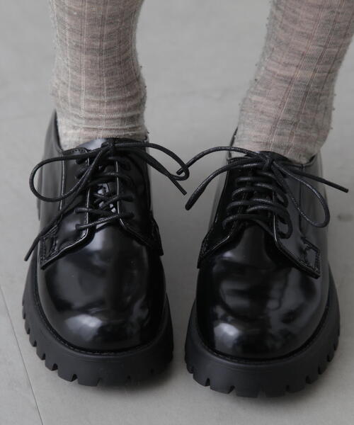FREE'S MART（フリーズマート）の「◆厚底レースアップシューズ（ドレスシューズ・レディース・ブラック・SMALL/MEDIUM）」の4枚目の写真