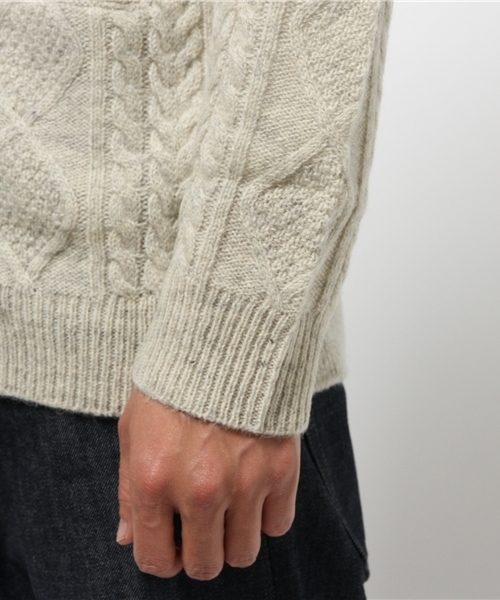 JOURNAL STANDARD（ジャーナルスタンダード）の「シェットランドケーブルショールカーディガン#（カーディガン/ボレロ・メンズ・アイボリー/キャメル/グリーン/コバルトブルー/チャコールグレー・LARGE/MEDIUM）」の22枚目の写真