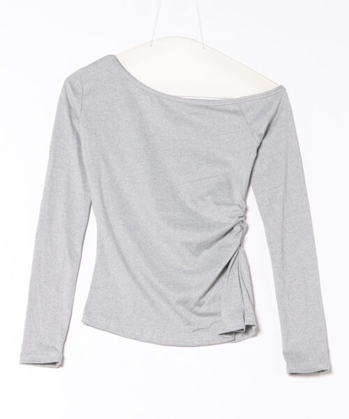 urge:(アージコロン )の「【URGE:】ワンショルダー タイト カットソー トップス(Tシャツ/カットソー・レディース・ネイビー/ブラウン/グレー/アイボリー/ブラック・SMALL/MEDIUM/LARGE/X-LARGE)」の15枚目の写真