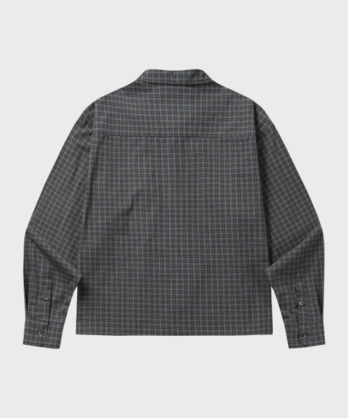 LEIRE（ルアール）の「エッセンシャルクロップチェックシャツ[グレー]（シャツ/ブラウス・メンズ・その他・MEDIUM/LARGE/X-LARGE）」の7枚目の写真