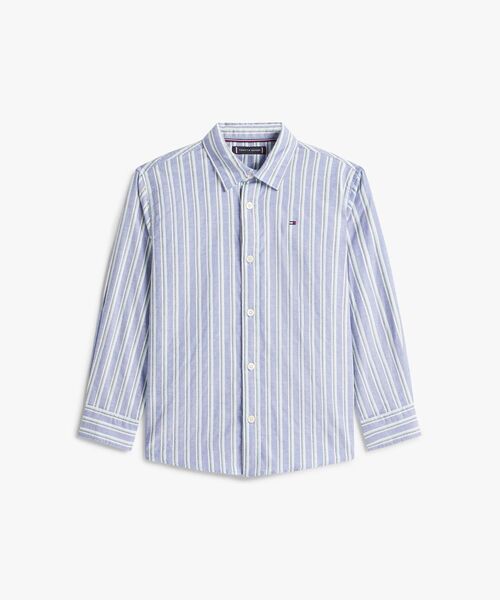 TOMMY HILFIGER（トミーヒルフィガー）の「BOYS フレックスストライプシャツ（シャツ/ブラウス・キッズ・ブルー・160cm/140cm/150cm/130cm）」の5枚目の写真