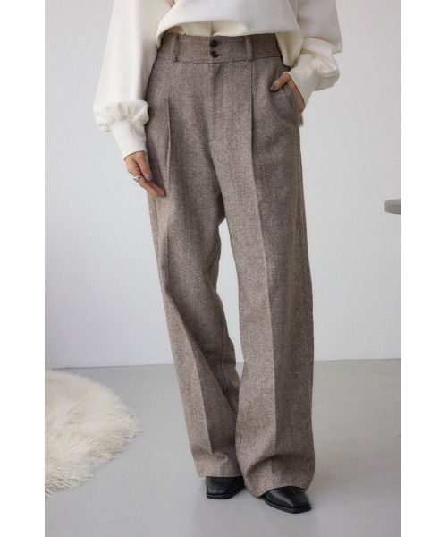 セール】ヘリンボーンワイドパンツ（スラックス）｜AZUL BY MOUSSY