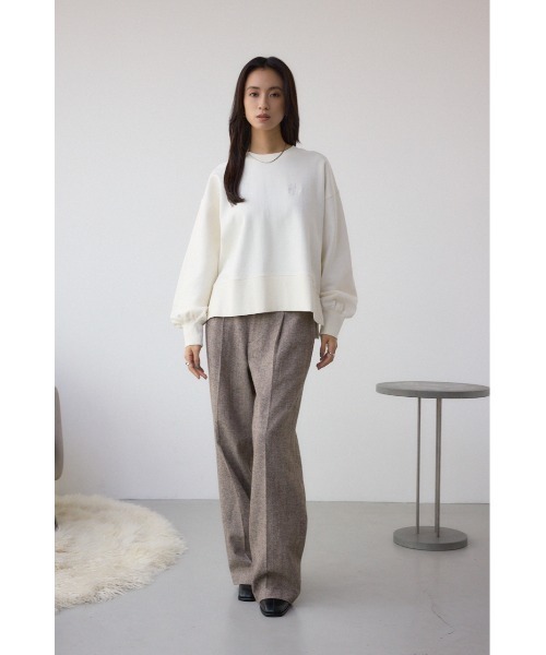 AZUL by moussy(アズールバイマウジー)の「ヘリンボーンワイドパンツ(スラックス・レディース・ブラック系その他/ブラウン系その他・SMALL/MEDIUM)」の14枚目の写真