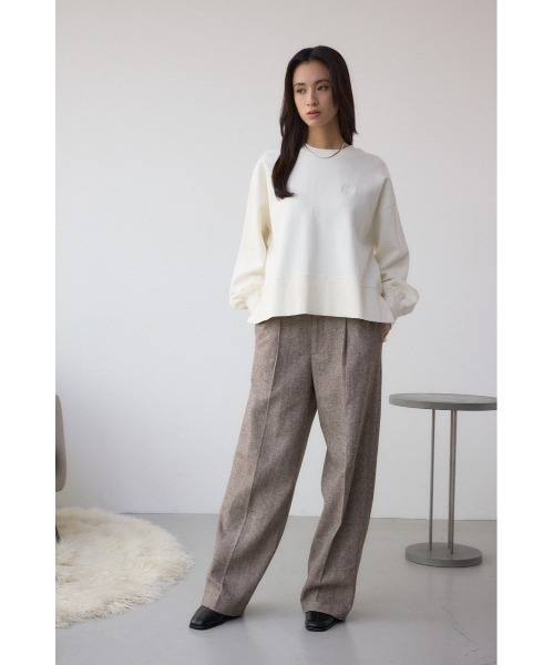 AZUL by moussy(アズールバイマウジー)の「ヘリンボーンワイドパンツ(スラックス・レディース・ブラック系その他/ブラウン系その他・SMALL/MEDIUM)」の15枚目の写真