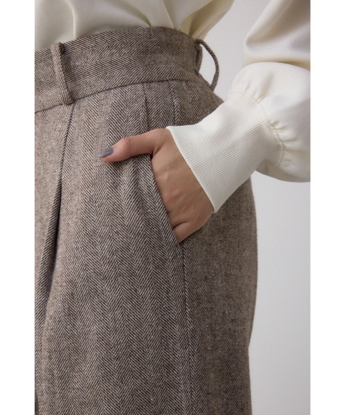 AZUL by moussy(アズールバイマウジー)の「ヘリンボーンワイドパンツ(スラックス・レディース・ブラック系その他/ブラウン系その他・SMALL/MEDIUM)」の21枚目の写真