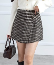 clear | チェックラップデザインミニスカート[大人 フェミニン 上品]≪AW新作≫(スカート)