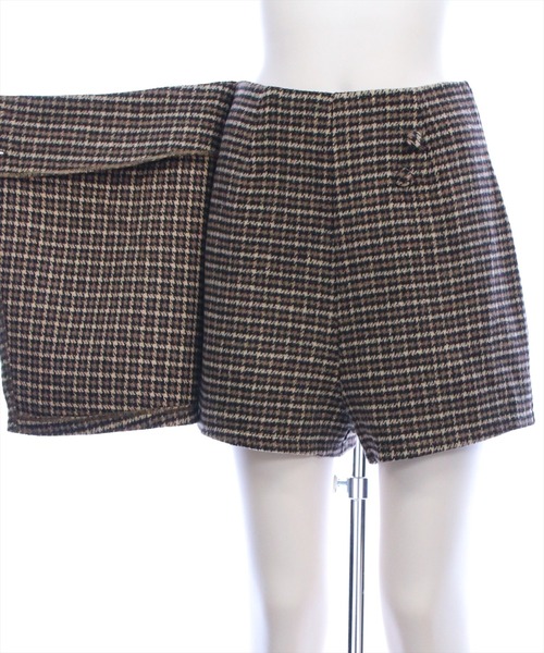 clear（クリア）の「チェックラップデザインミニスカート[大人 フェミニン 上品]≪AW新作≫（スカート・レディース・ブラウン/ブラック・F）」の14枚目の写真