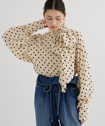 Whim Gazette　ウィムガゼット　25SSボウタイブラウス Whim Gazette(ウィム ガゼット)｜【予約販売】ローンボウタイブラウス