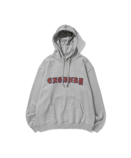 BLACKLETTER II HOODIE M/GREY