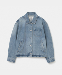 denim shirt jacket 13oz(womens) light blue