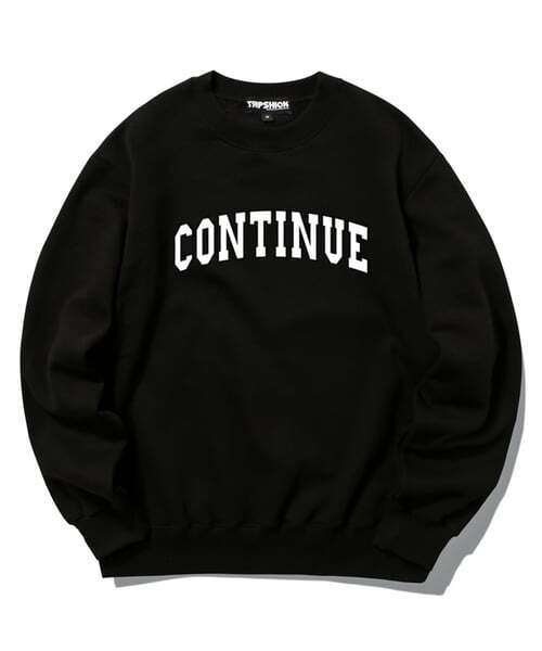 TRIPSHION(トリップション)の「CONTINUE LOGO クルーネック - ブラック(スウェット・メンズ・その他・LARGE/MEDIUM/X-LARGE)」の1枚目の写真
