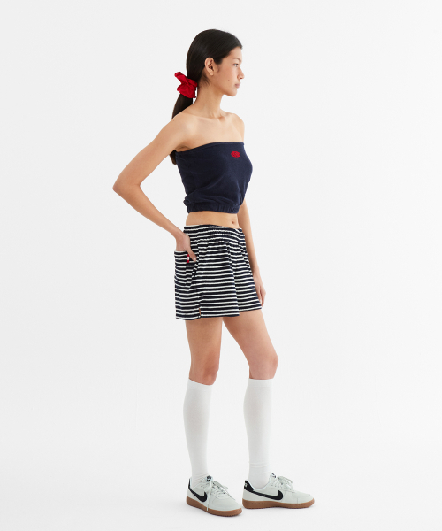 MENASOO（ミナス）の「MNS Terry Short Pants_Navy Stripe（その他パンツ・レディース・ネイビー×ホワイト・2/1）」の8枚目の写真
