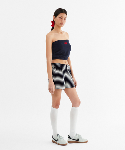 MENASOO（ミナス）の「MNS Terry Short Pants_Navy Stripe（その他パンツ・レディース・ネイビー×ホワイト・2/1）」の9枚目の写真