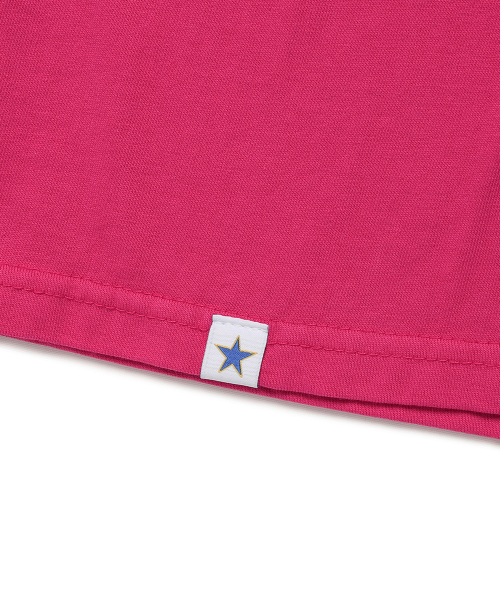 Cavish(カビシ)の「W RAWCUT APPLIQUE SS TEE PINK(CV2EMFT518A)(Tシャツ/カットソー・レディース・ピンク・FREE)」の5枚目の写真