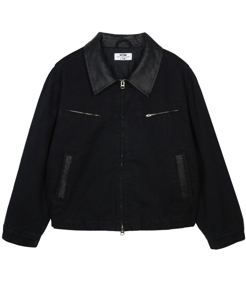 Vintage Wash Trucker Quilting Jacket Black（デニムジャケット