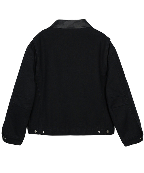 Vintage Wash Trucker Quilting Jacket Black（デニムジャケット