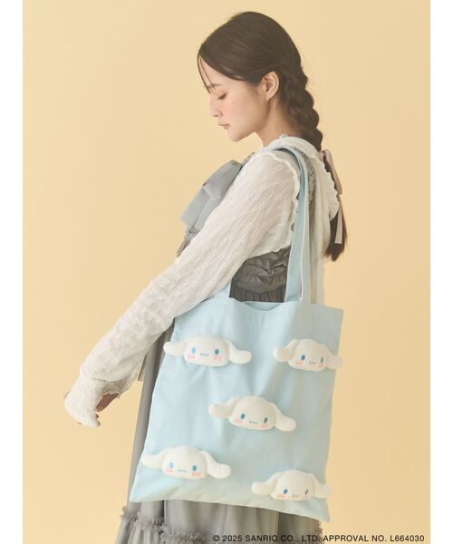 merry jenny（メリージェニー）の「もこもこシナモロールトート（トートバッグ・レディース・ライトブルー・FREE）」の4枚目の写真